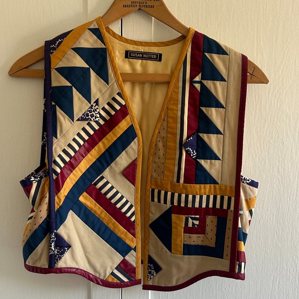 Vintage 70s Susan Nutter Patchwork Vest